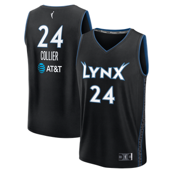 Unisex Fanatics Napheesa Collier Black Minnesota Lynx Fast Break Replica Jersey - Rebel Edition