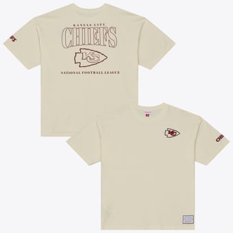 Men's Mitchell & Ness  Cream Kansas City Chiefs Oversized Heritage Hues T-Shirt