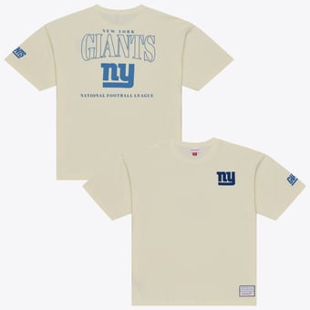 Men's Mitchell & Ness  Cream New York Giants Oversized Heritage Hues T-Shirt