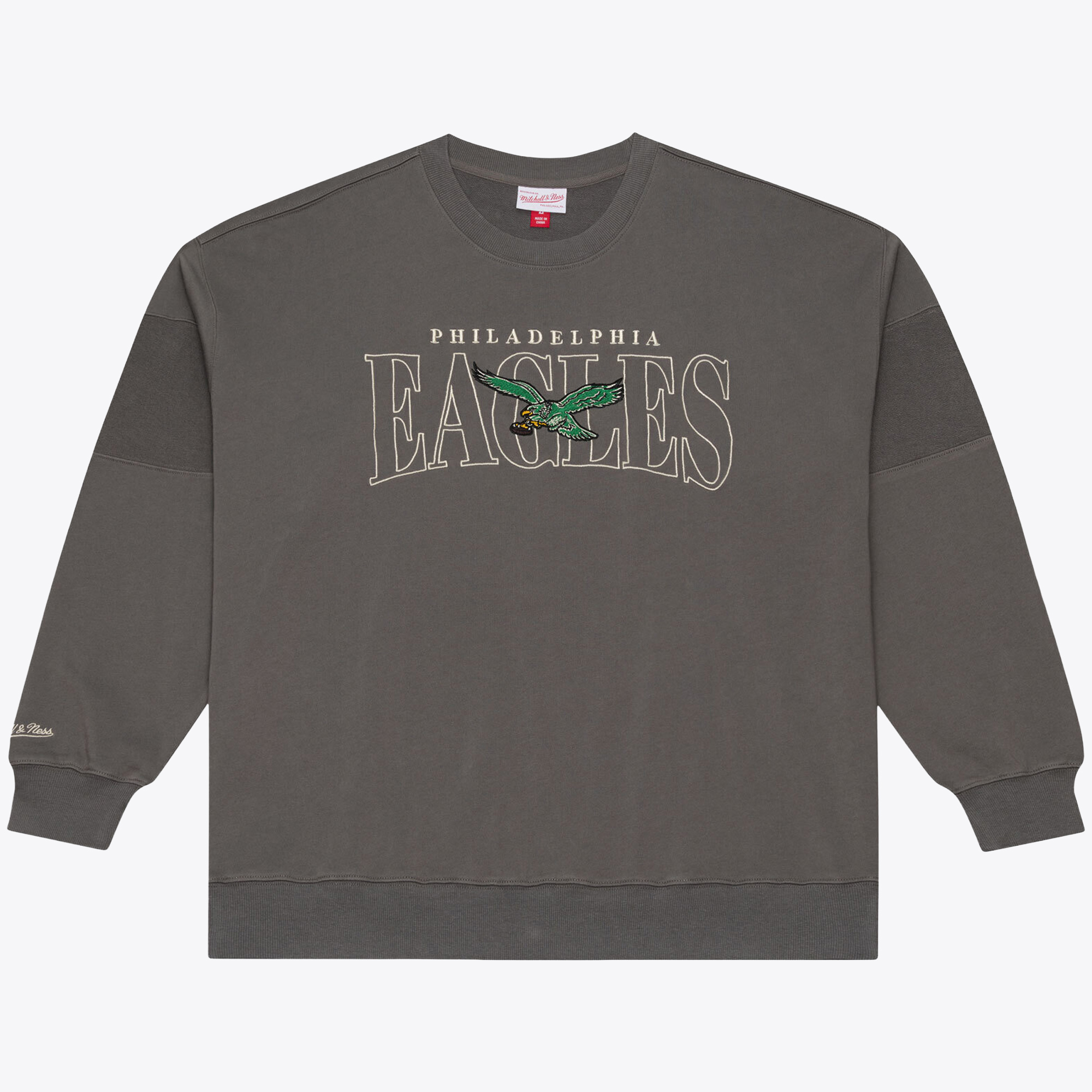 Mitchell & Ness Men's Gray Philadelphia Eagles Oversized Heritage Hues Fleece Sweatshirt - Gray
