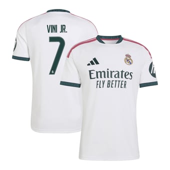Men's adidas Vini Jr. White Real Madrid 2026/27 Home Replica Jersey