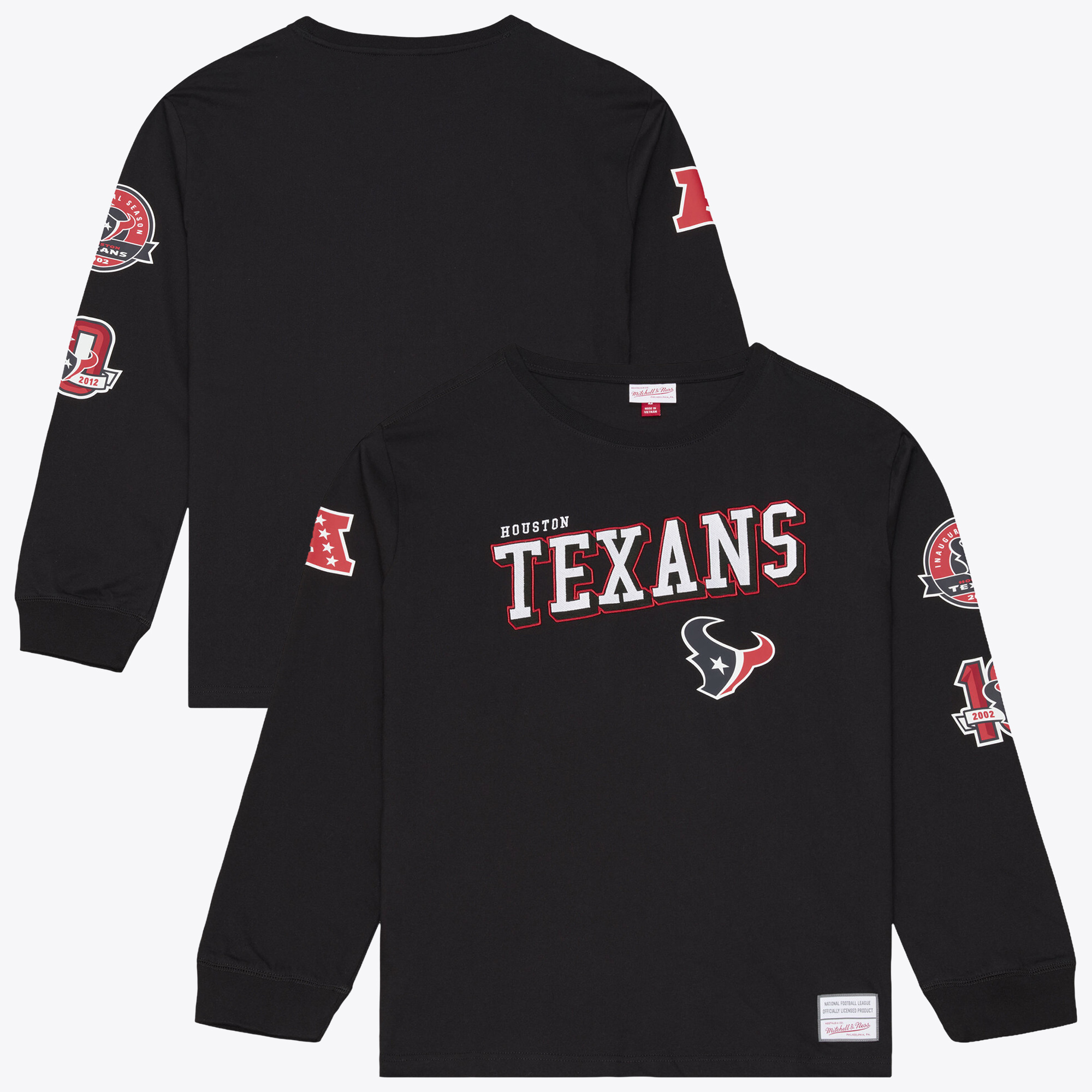 Men's Mitchell & Ness  Black Houston Texans Training Camp Long Sleeve T-Shirt