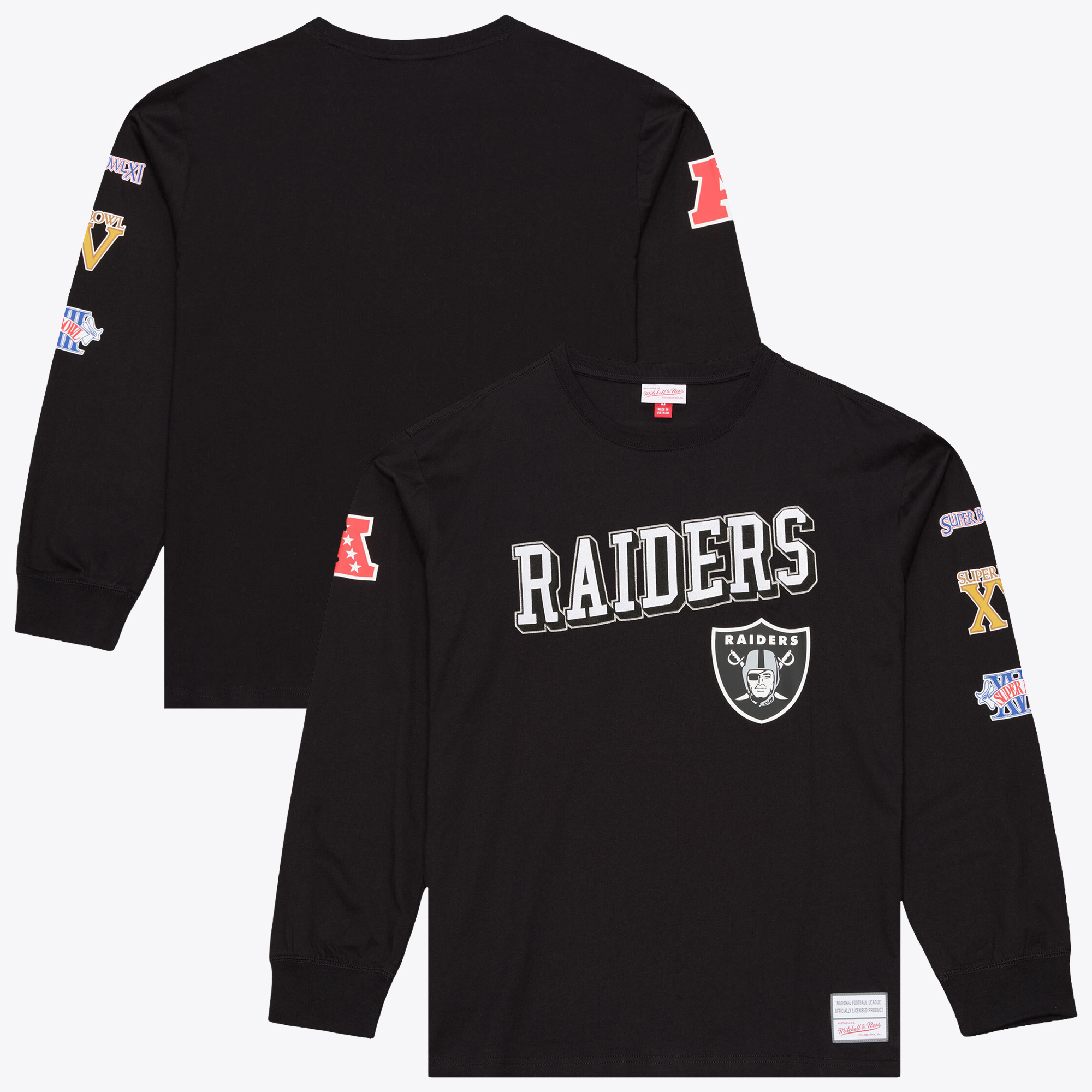 Men's Mitchell & Ness Black Las Vegas Raiders Training Camp Long Sleeve T-Shirt