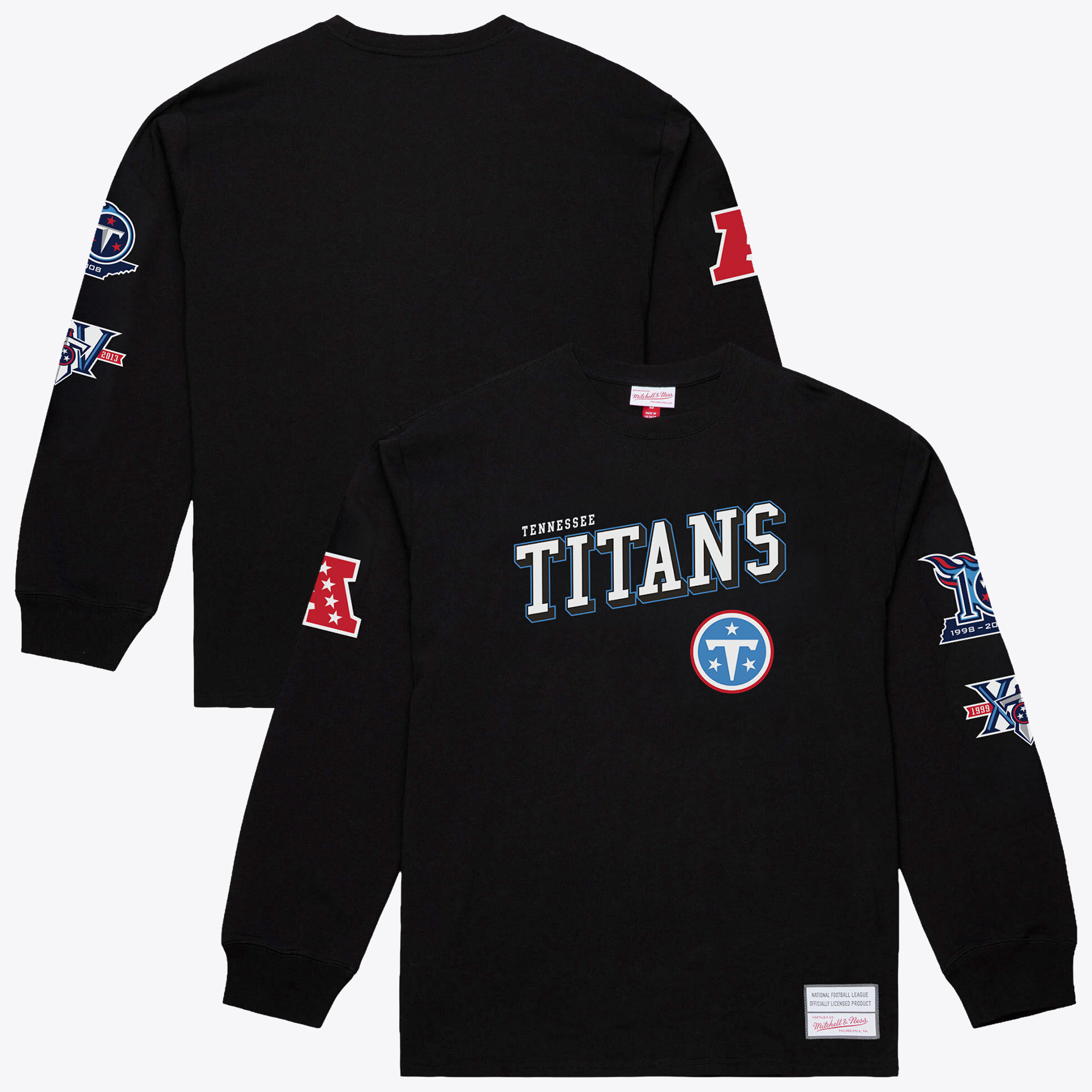 Mitchell & Ness Men's Black Tennessee Titans Training Camp Long-Sleeve T-Shirt - Black