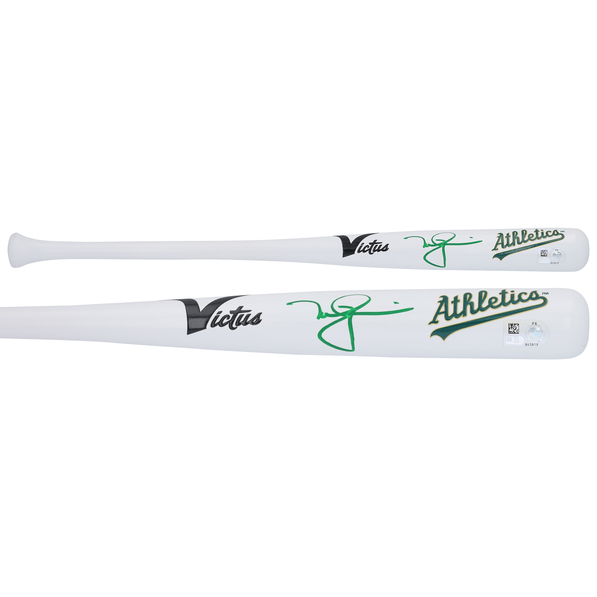 Mark McGwire Athletics Autographed Victus Team ID Mini Bat