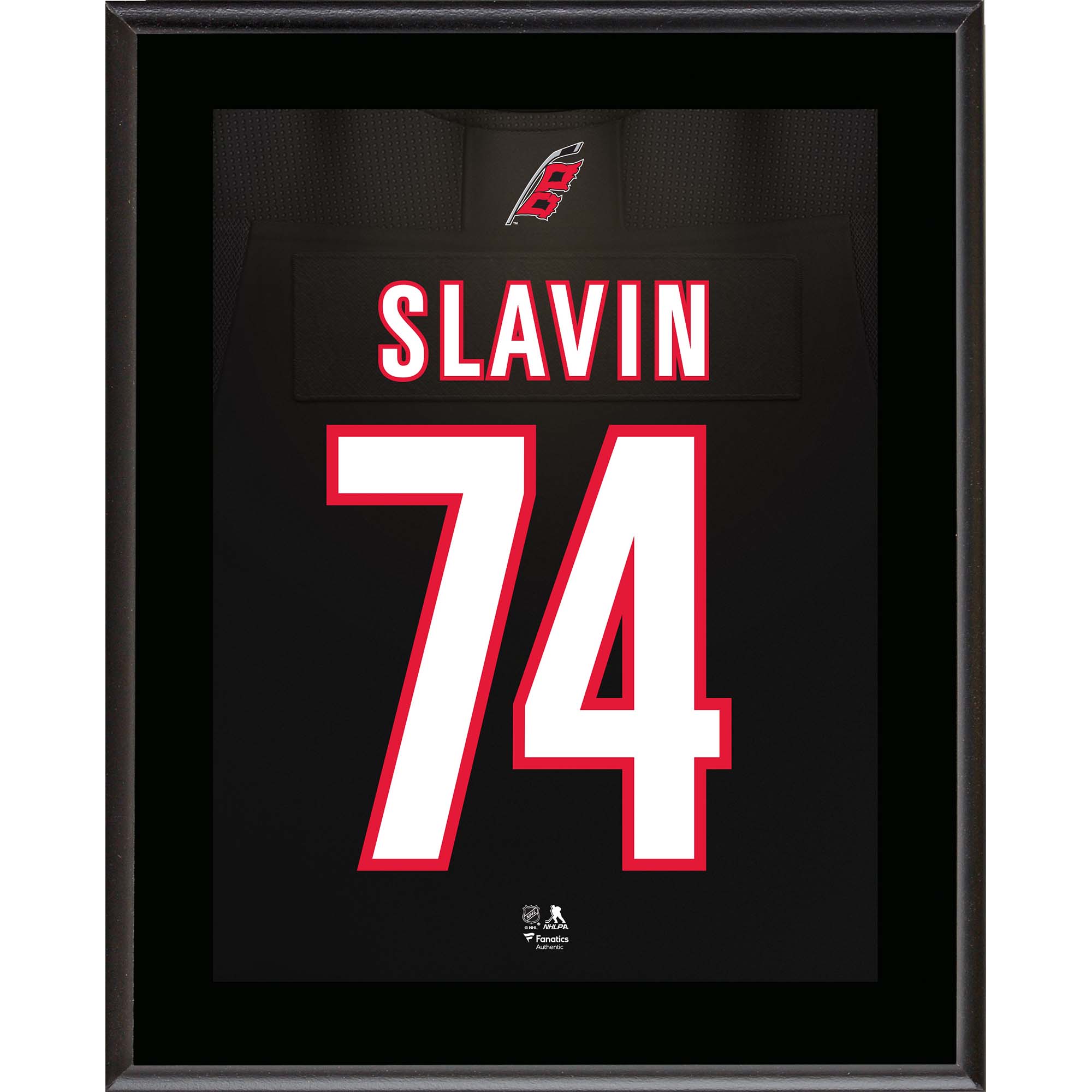 Jaccob Slavin Carolina Hurricanes 10.5" x 13" Jersey Number Sublimated Player Plaque