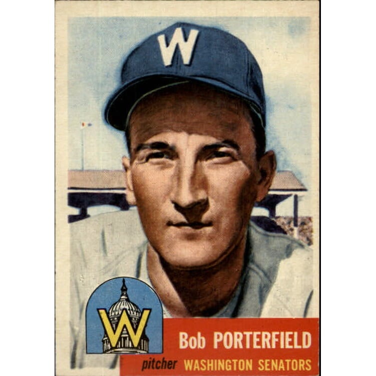 1953 Topps #108 Bob Porterfield DP. rookie card picture