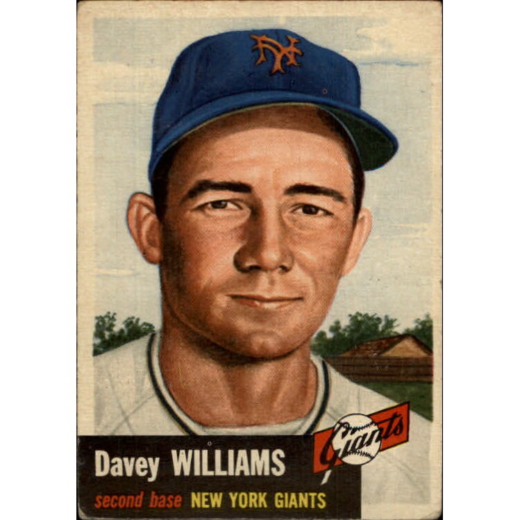 1953 Topps #120 Davey Williams: retailer-supplied image
