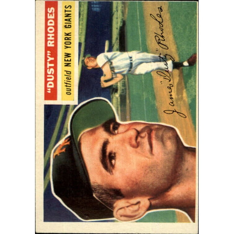 1956 Topps #50A Dusty Rhodes GB. rookie card picture