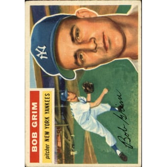 1956 Topps #52A Bob Grim GB