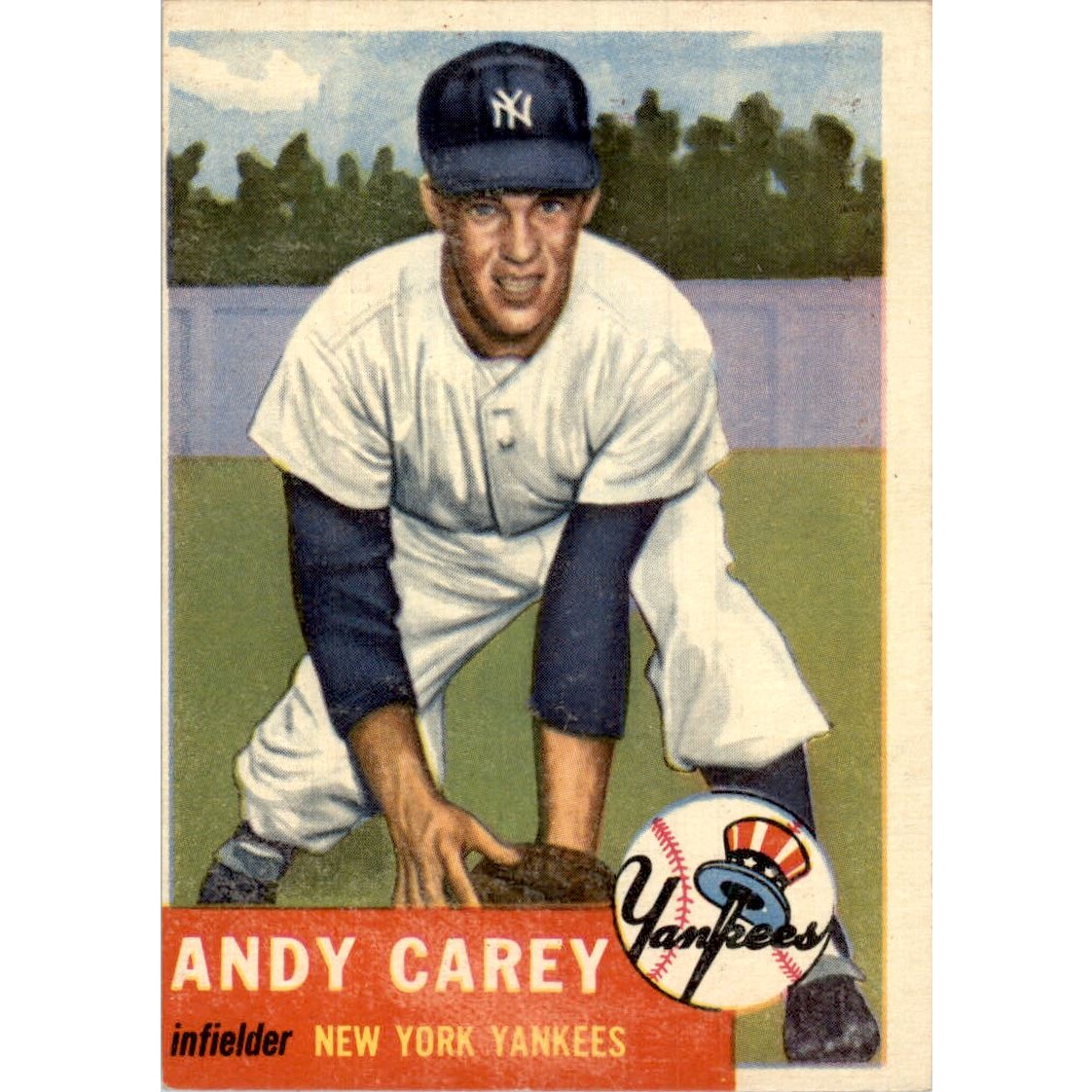 1953 Topps #188 Andy Carey RC