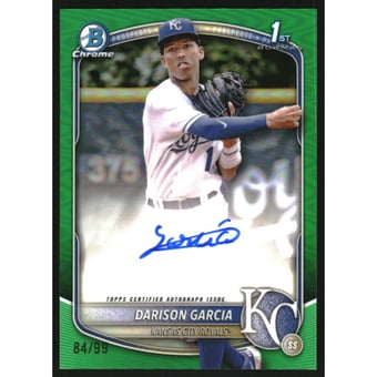 2025 Bowman Chrome Prospect Autographs Green Refractors #CPADG Darison Garcia