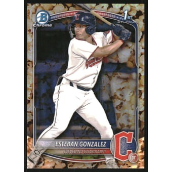 2025 Bowman Chrome Prospects Popcorn Refractors #BCP70 Esteban Gonzalez