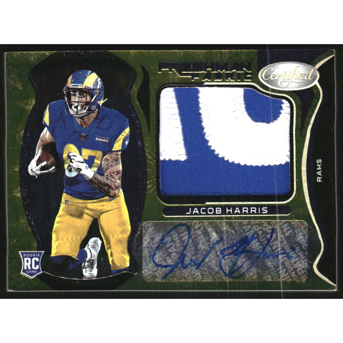 2021 Certified Mirror Gold Etch #238 Jacob Harris JSY AU
