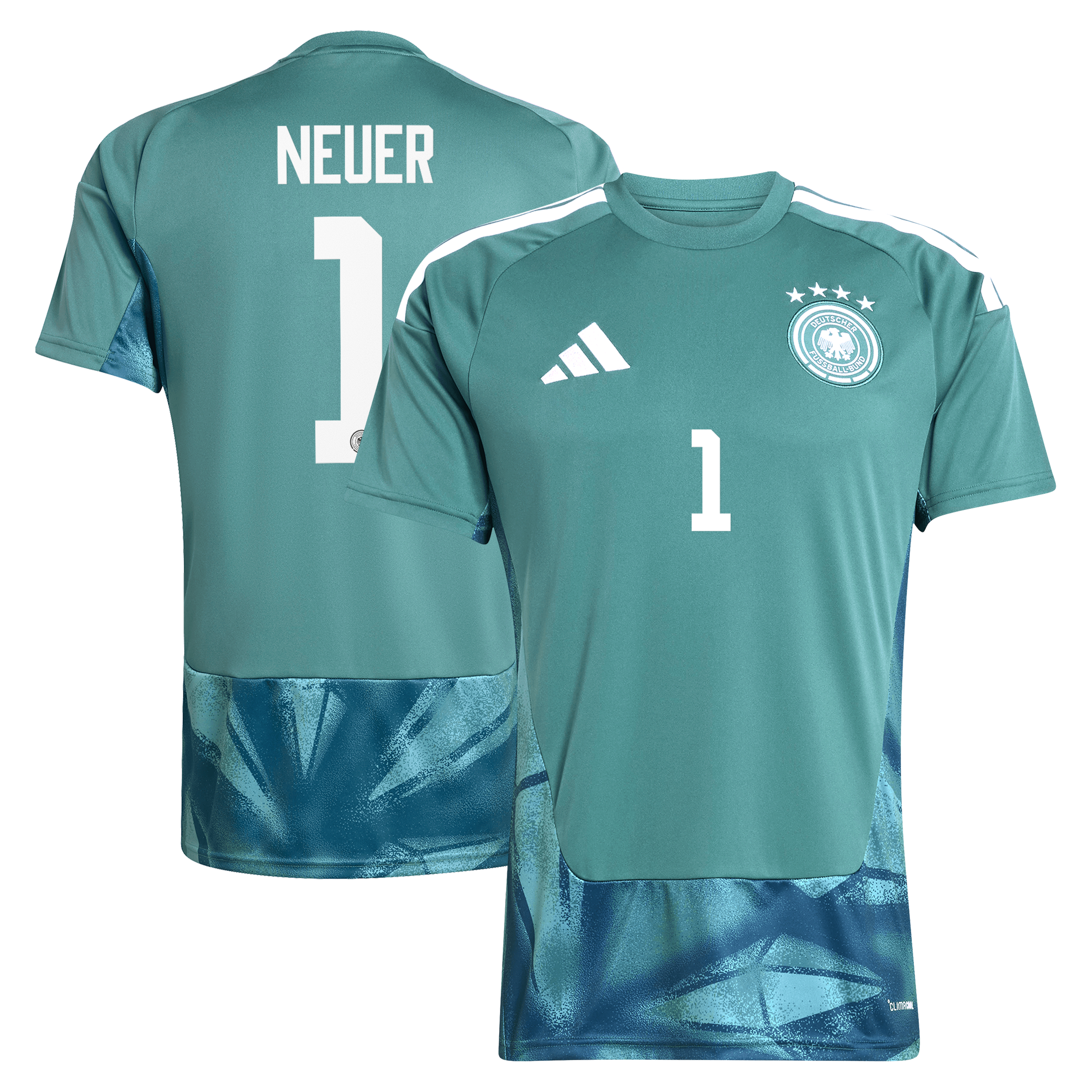 Camiseta de 1ª Equipación de la selección alemana adidas 2026 con dorsal Neuer 1