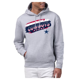 Men's Starter Gray Dallas Cowboys Patriotic Paint Hoodie