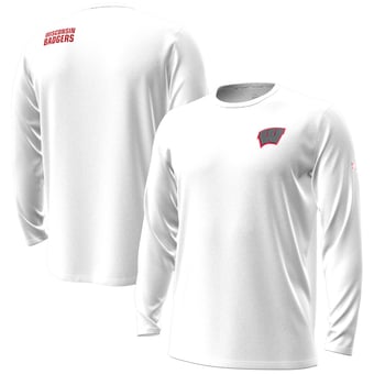 Men's Under Armour White Wisconsin Badgers 2026 Lambeau Field Collection Vanish Long Sleeve T-Shirt