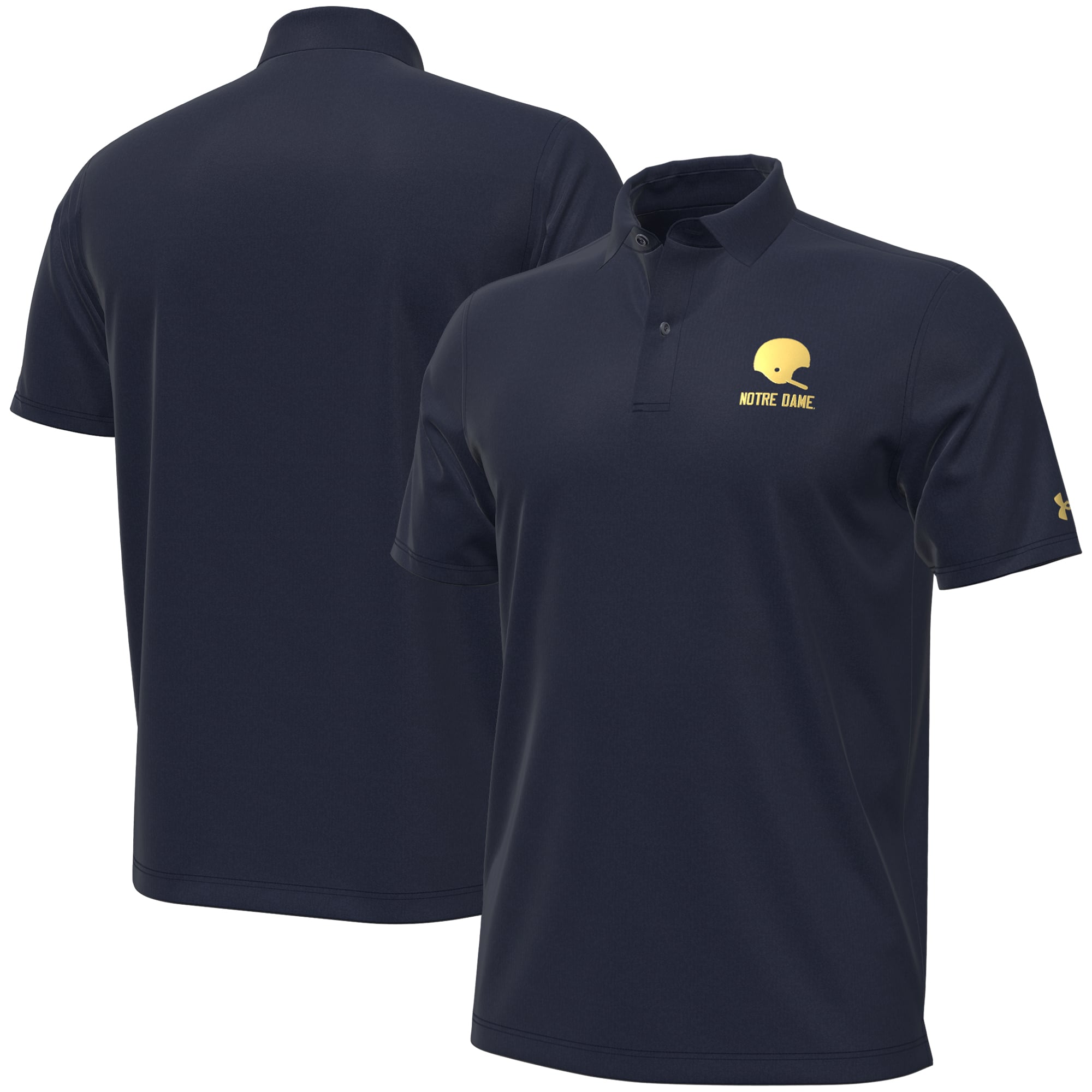 Men's Under Armour Nautical Navy Notre Dame Fighting Irish 2026 Shamrock Series Performance Playoff Polo