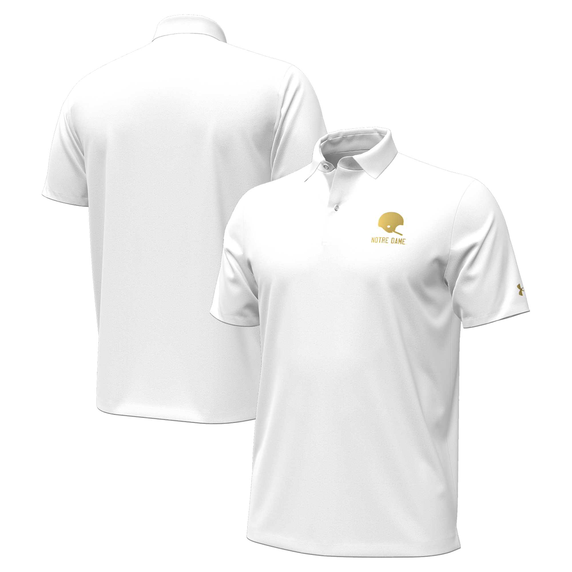 Men's Under Armour  White Notre Dame Fighting Irish 2026 Shamrock Series Performance Playoff Polo