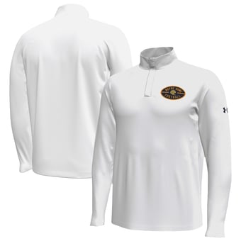 Men's Under Armour  White Notre Dame Fighting Irish 2026 Shamrock Series Football Icon Quarter-Zip Pullover