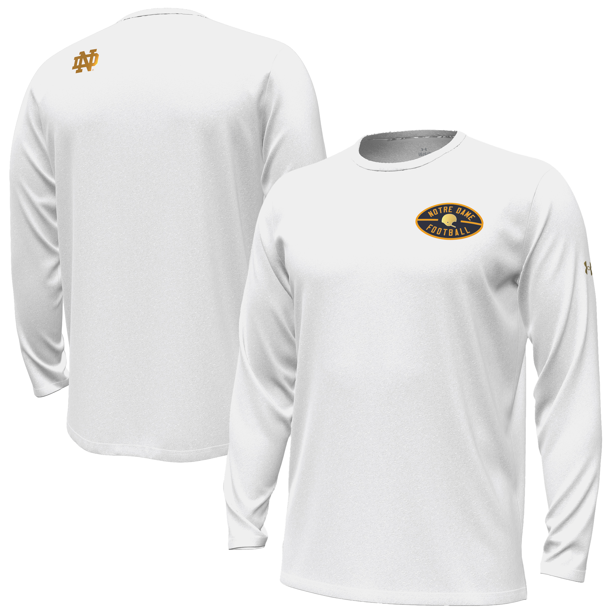 Men's Under Armour  White Notre Dame Fighting Irish 2026 Shamrock Series Icon Vanish Long Sleeve T-Shirt
