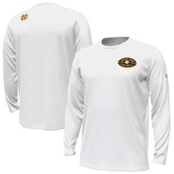 Men's Under Armour  White Notre Dame Fighting Irish 2026 Shamrock Series Icon Vanish Long Sleeve T-Shirt