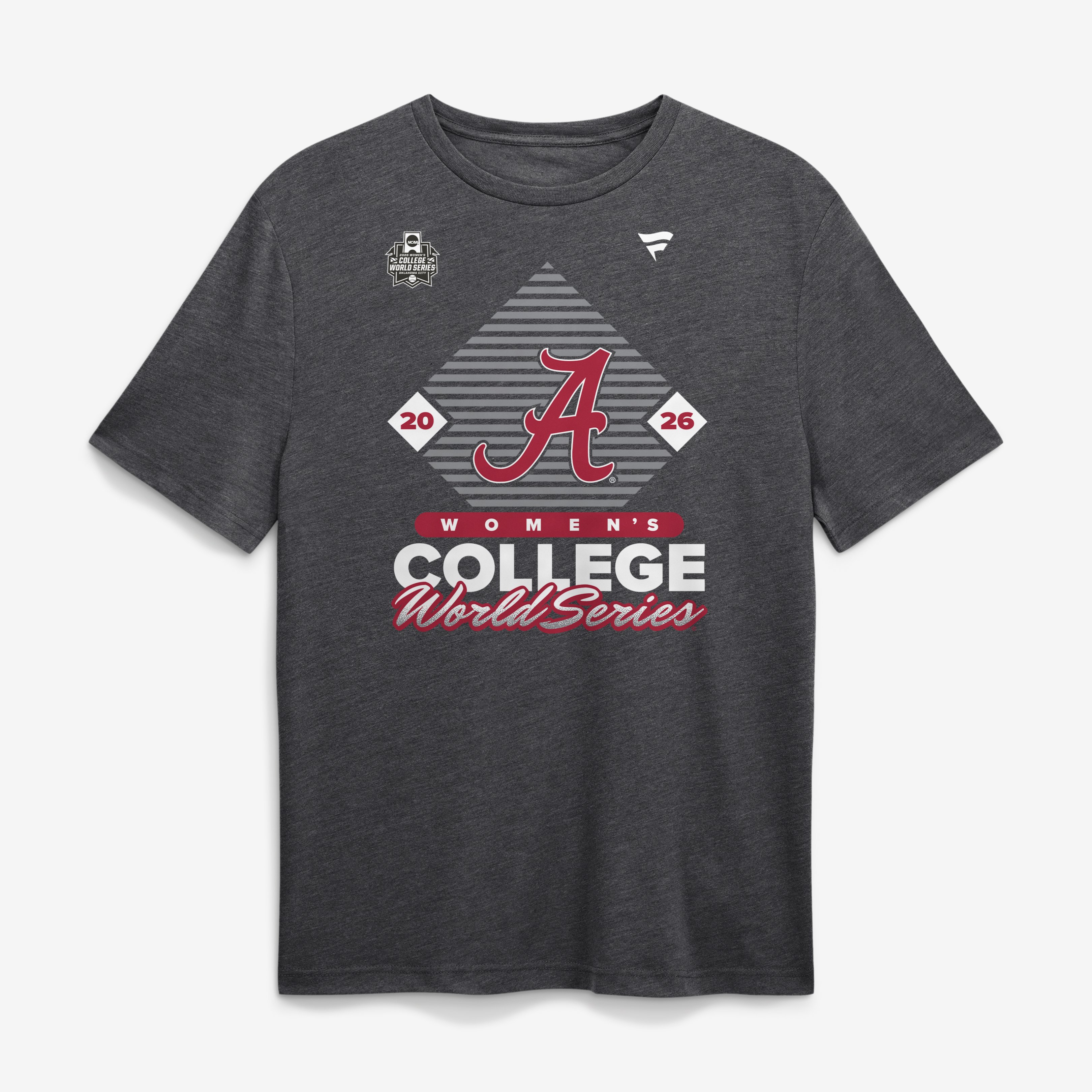Men's Charcoal Alabama Crimson Tide 2026 NCAA Softball Women's College World Series Scoring Title Tri-Blend T-Shirt