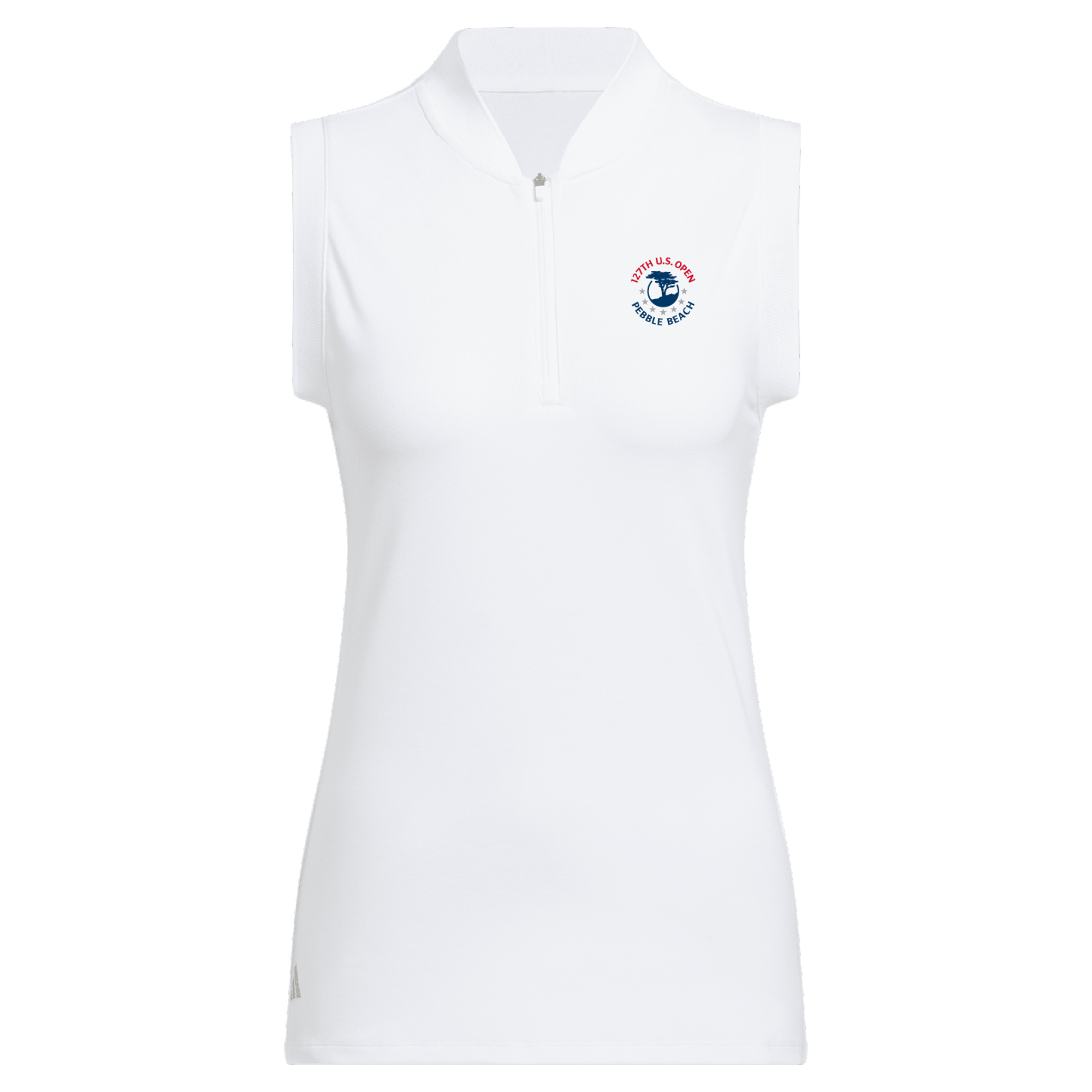 Women’s 2027 U.S. Open adidas White Ultimate365 Sleeveless Quarter-Zip Polo Women’s 2027 U.S. Open adidas White Ultimate365 Sleeveless Quarter-Zip Polo