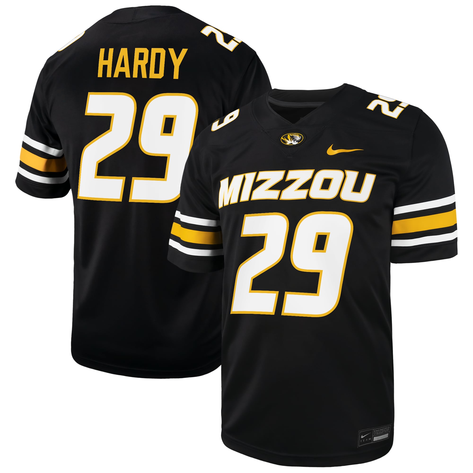 Men's Nike Ahmad Hardy Black Missouri Tigers Game Football Jersey