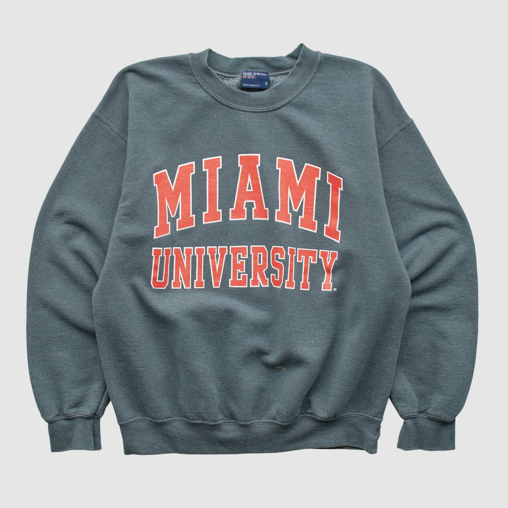 Miami University RedHawks MV Sport 2000s Pullover Sweatshirt - Dark Heather Gray - S by Fanatics Real Vintage