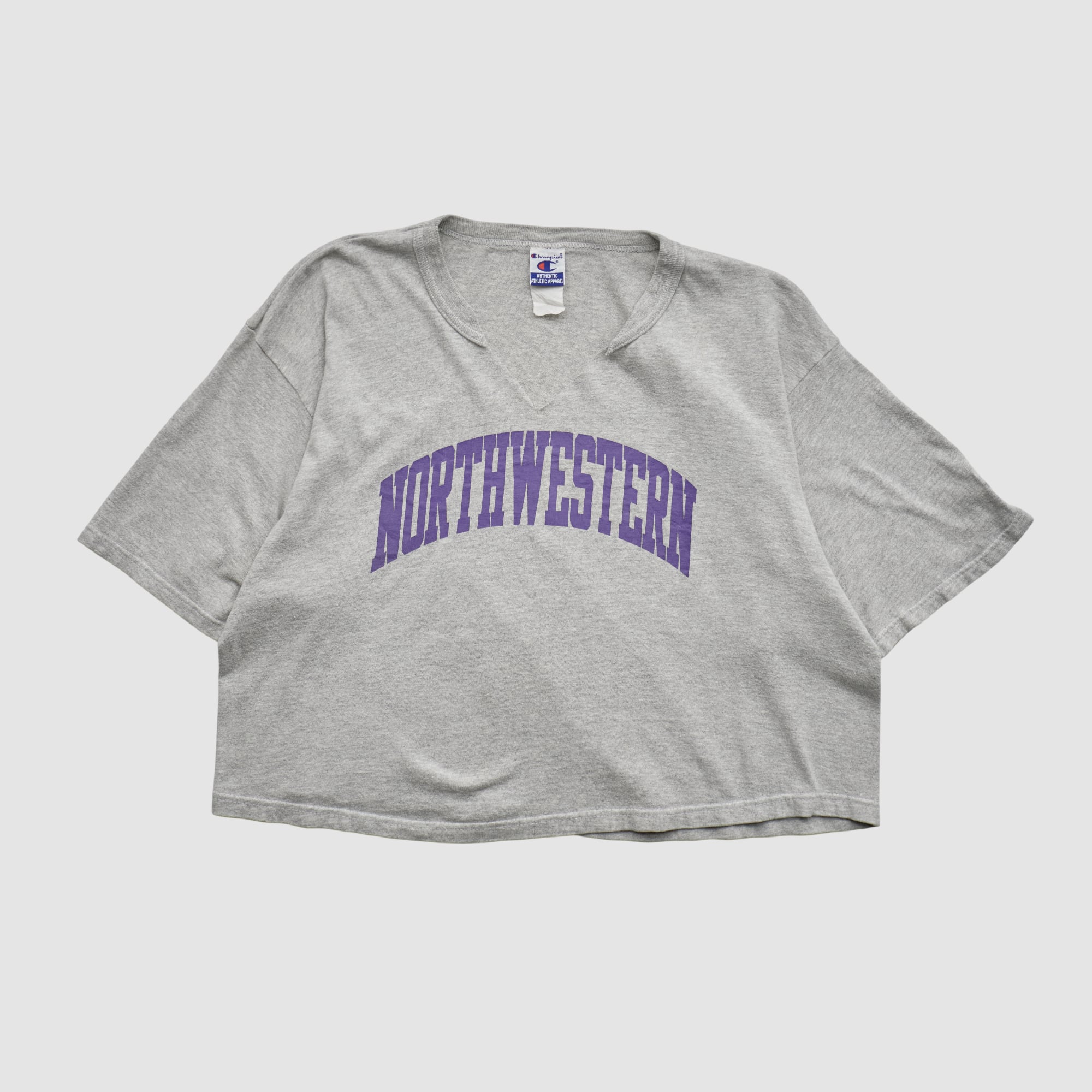 Northwestern Wildcats Champion 90s T-shirt - Heather Gray - M by Fanatics Real Vintage