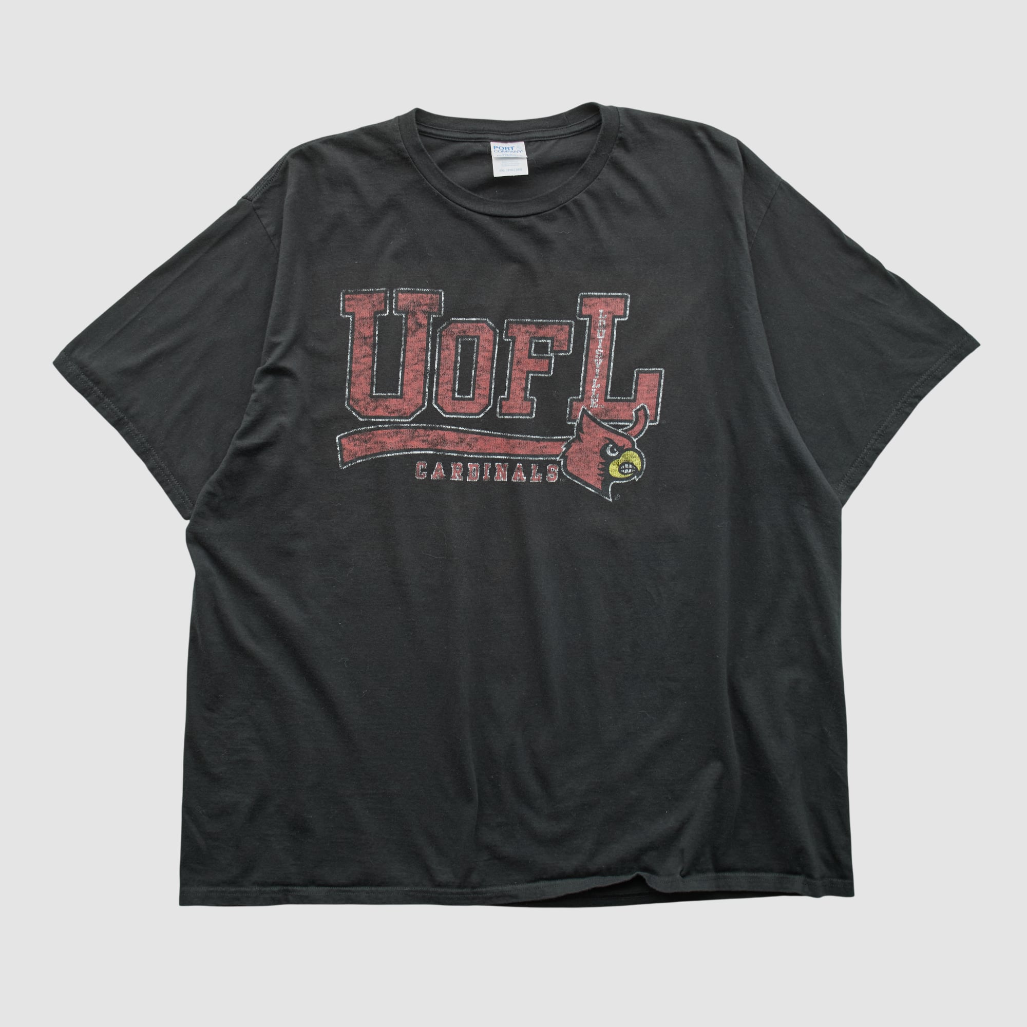 Louisville Cardinals Port and Company 2000s T-shirt - Black - XL by Fanatics Real Vintage