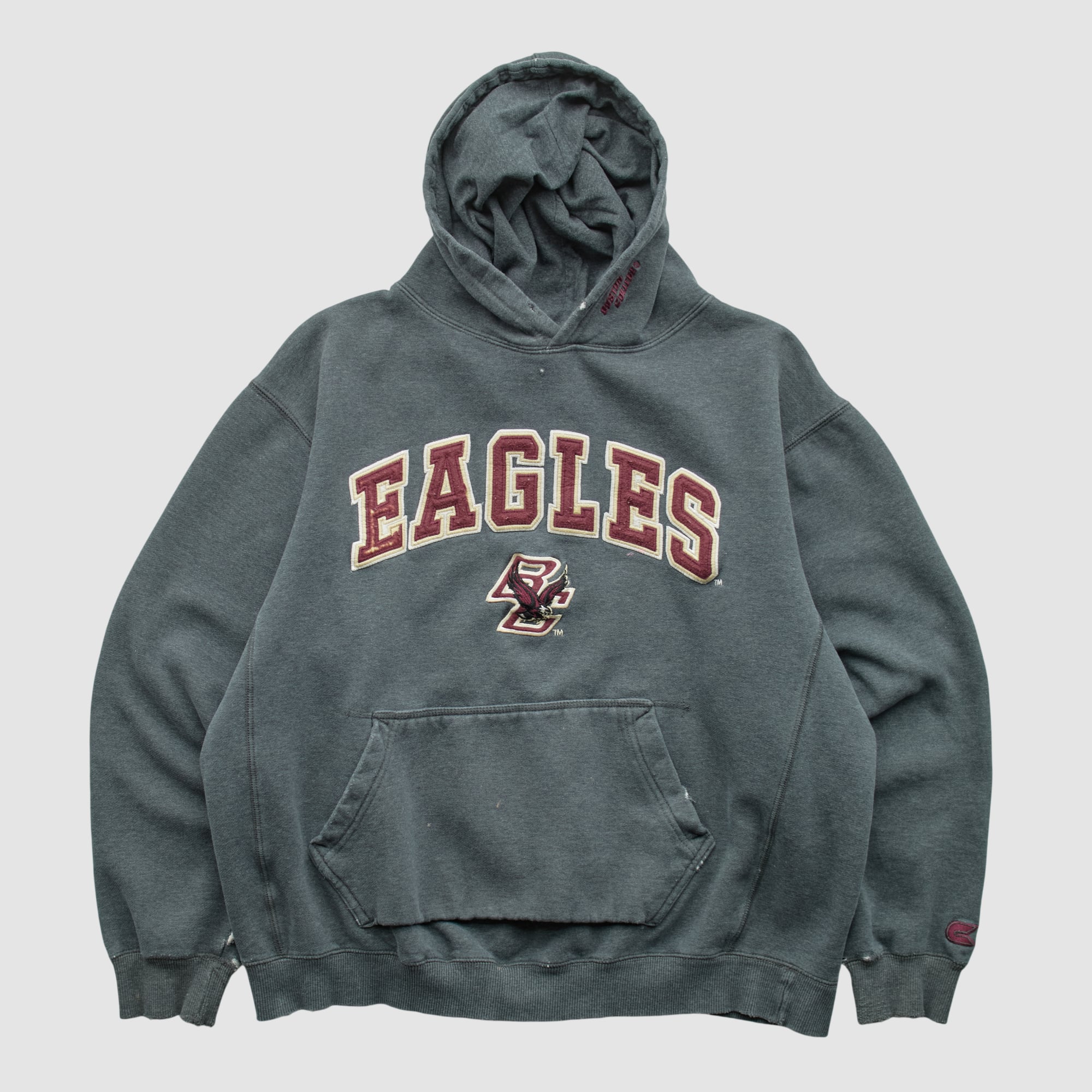 Boston College Eagles Colosseum 2010s Hooded Pullover Sweatshirt - Dark Heather Gray - M by Fanatics Real Vintage