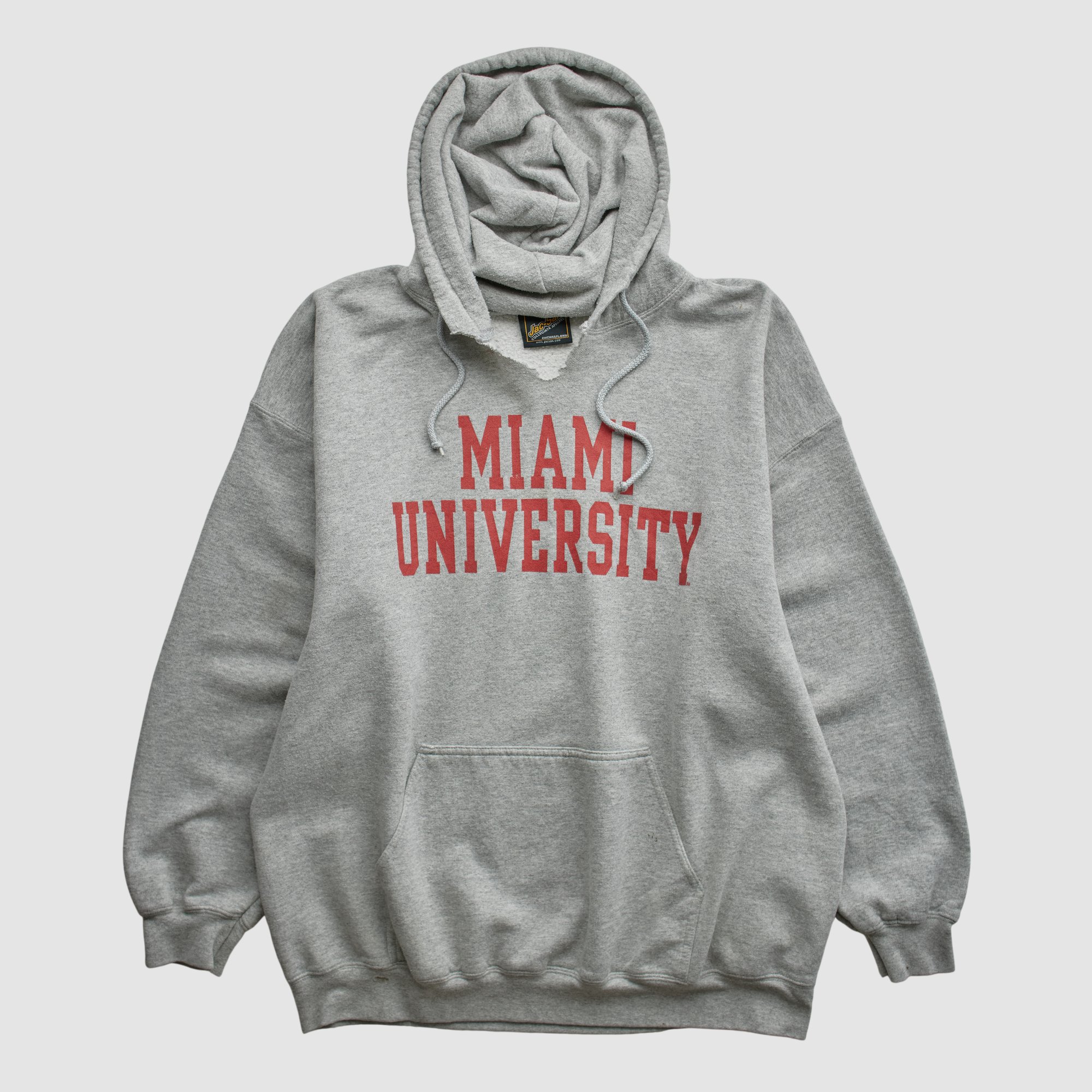 Miami University RedHawks Jac-San 2010s Hooded Pullover Sweatshirt - Heather Gray - L by Fanatics Real Vintage
