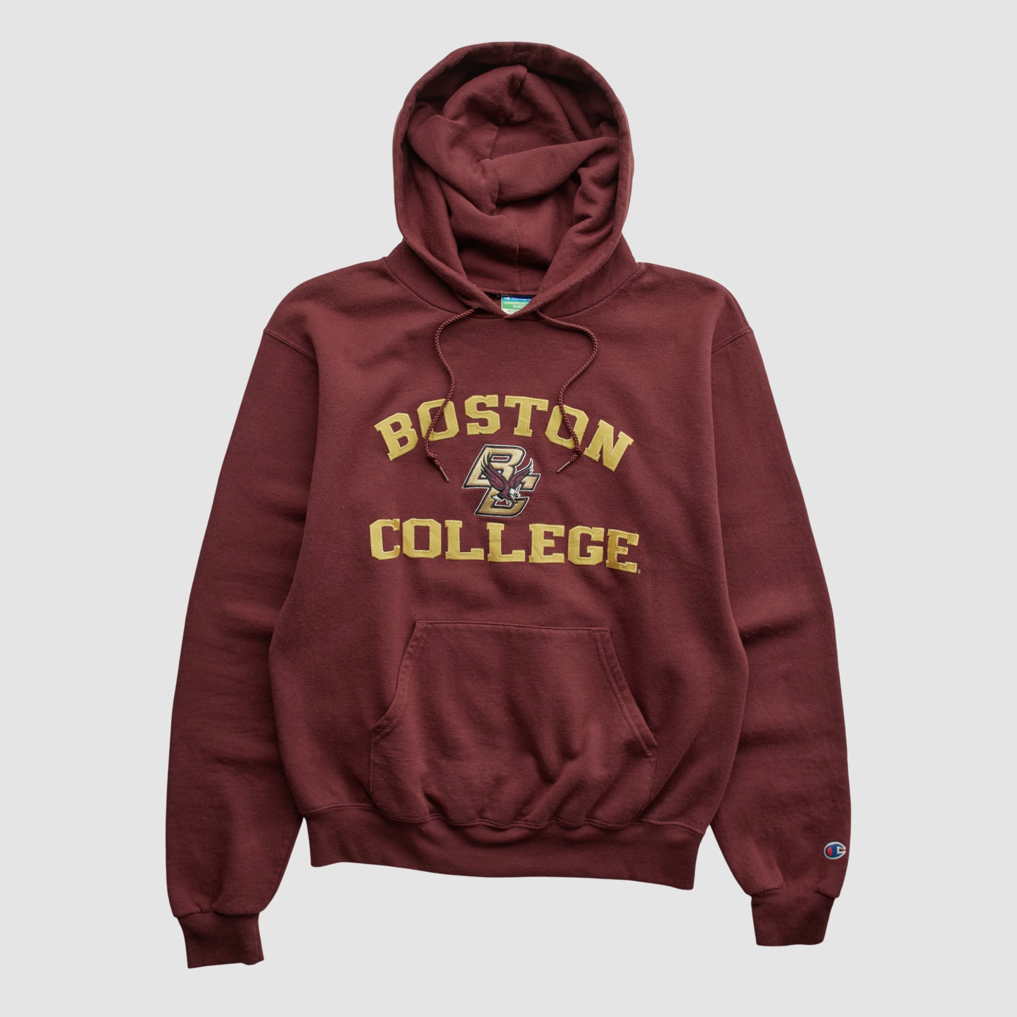 Boston College Eagles Champion 2010s Hooded Pullover Sweatshirt - Maroon - XS by Fanatics Real Vintage