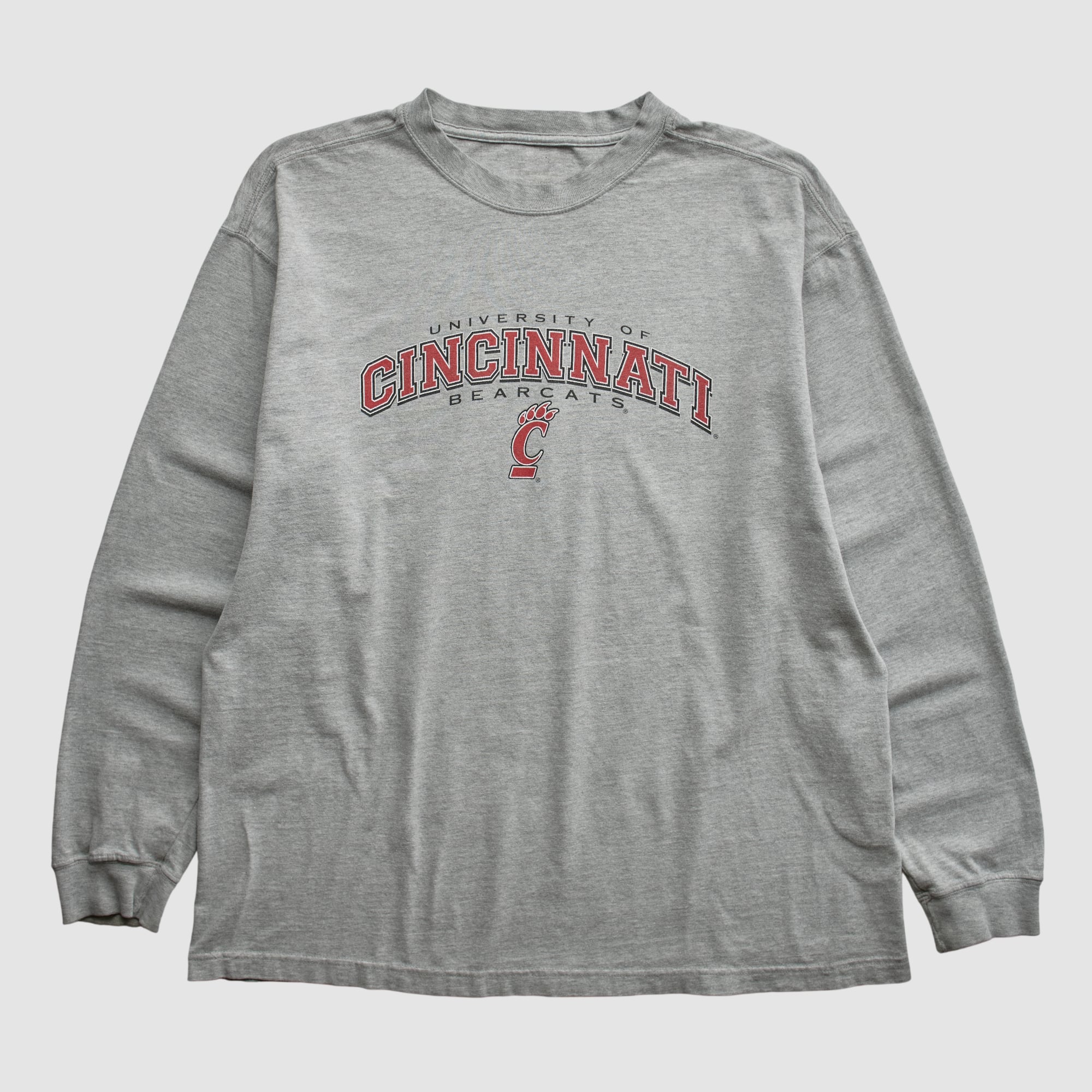 Cincinnati Bearcats 2000s Long Sleeve T-shirt - Heather Gray - XL by Fanatics Real Vintage