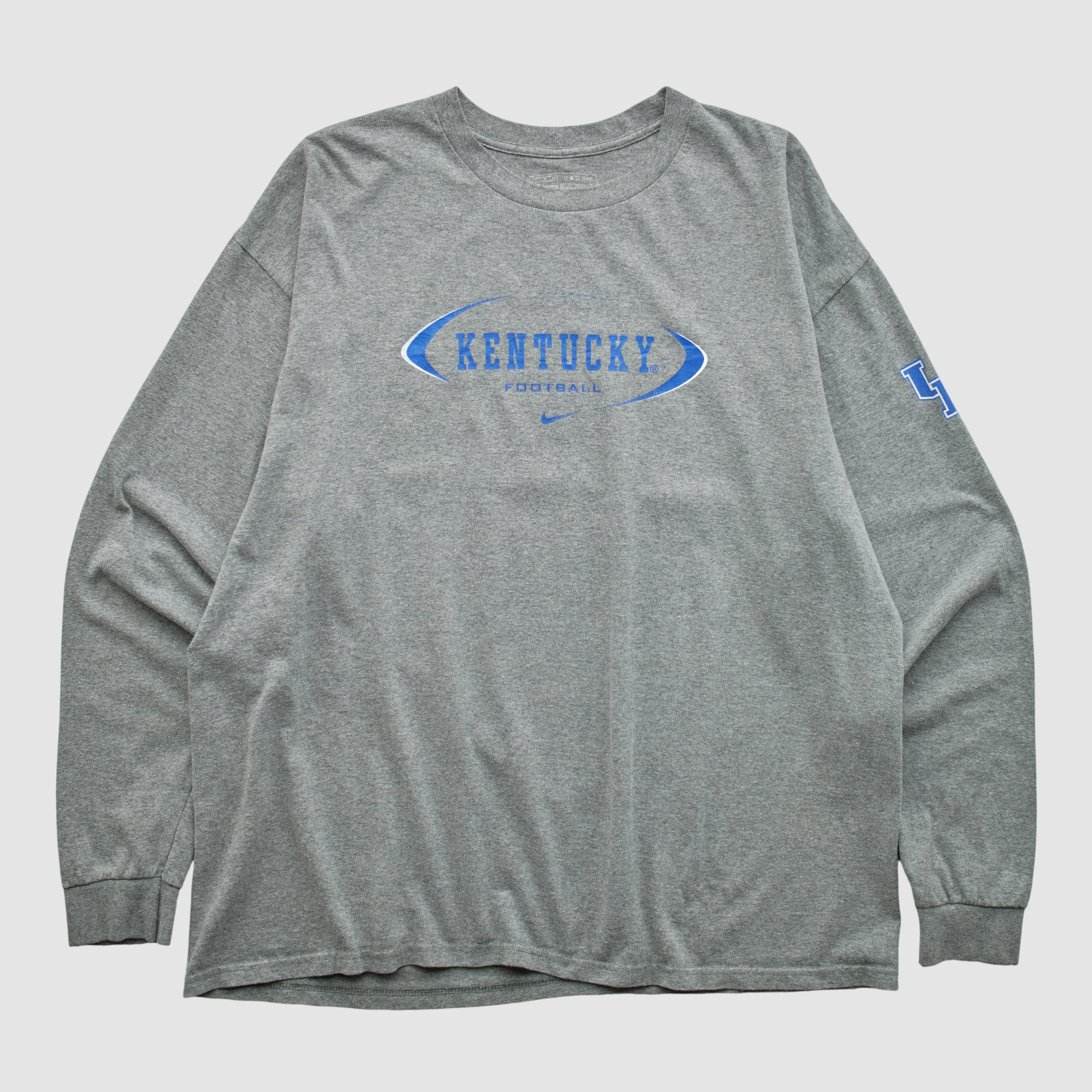 Kentucky Wildcats Nike 2000s Long Sleeve T-shirt - Heather Gray - L by Fanatics Real Vintage