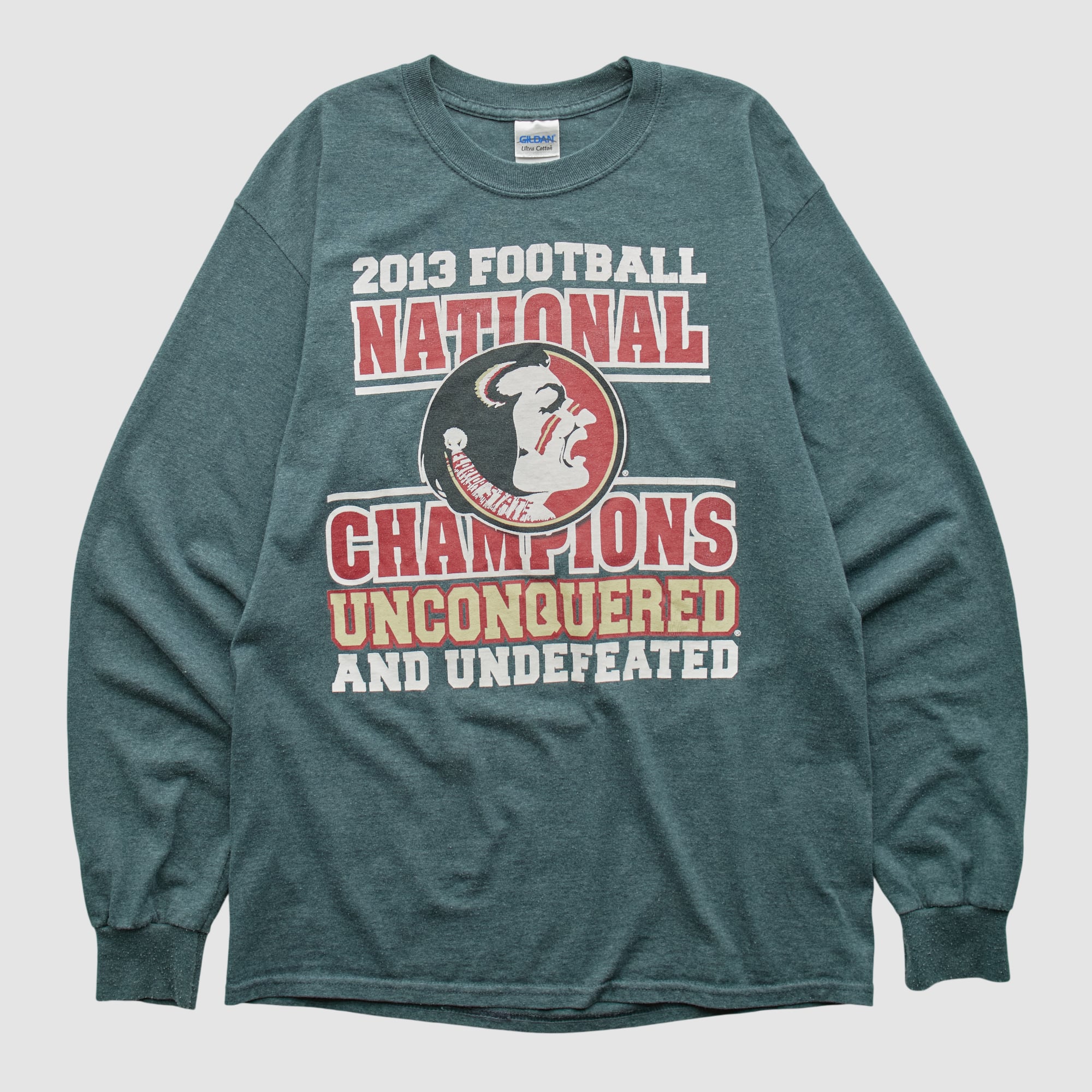 Florida State Seminoles Gildan 2013 Long Sleeve T-shirt - Dark Heather Gray - M by Fanatics Real Vintage