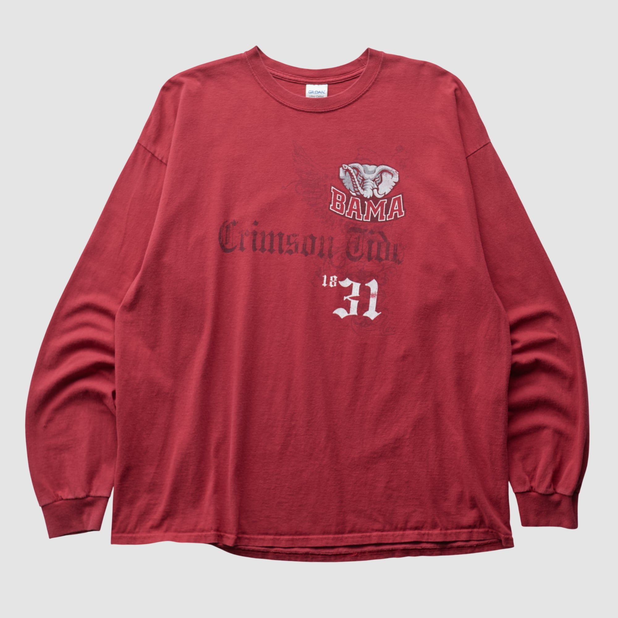 Alabama Crimson Tide Gildan 2000s Long Sleeve T-shirt - Red - XL by Fanatics Real Vintage
