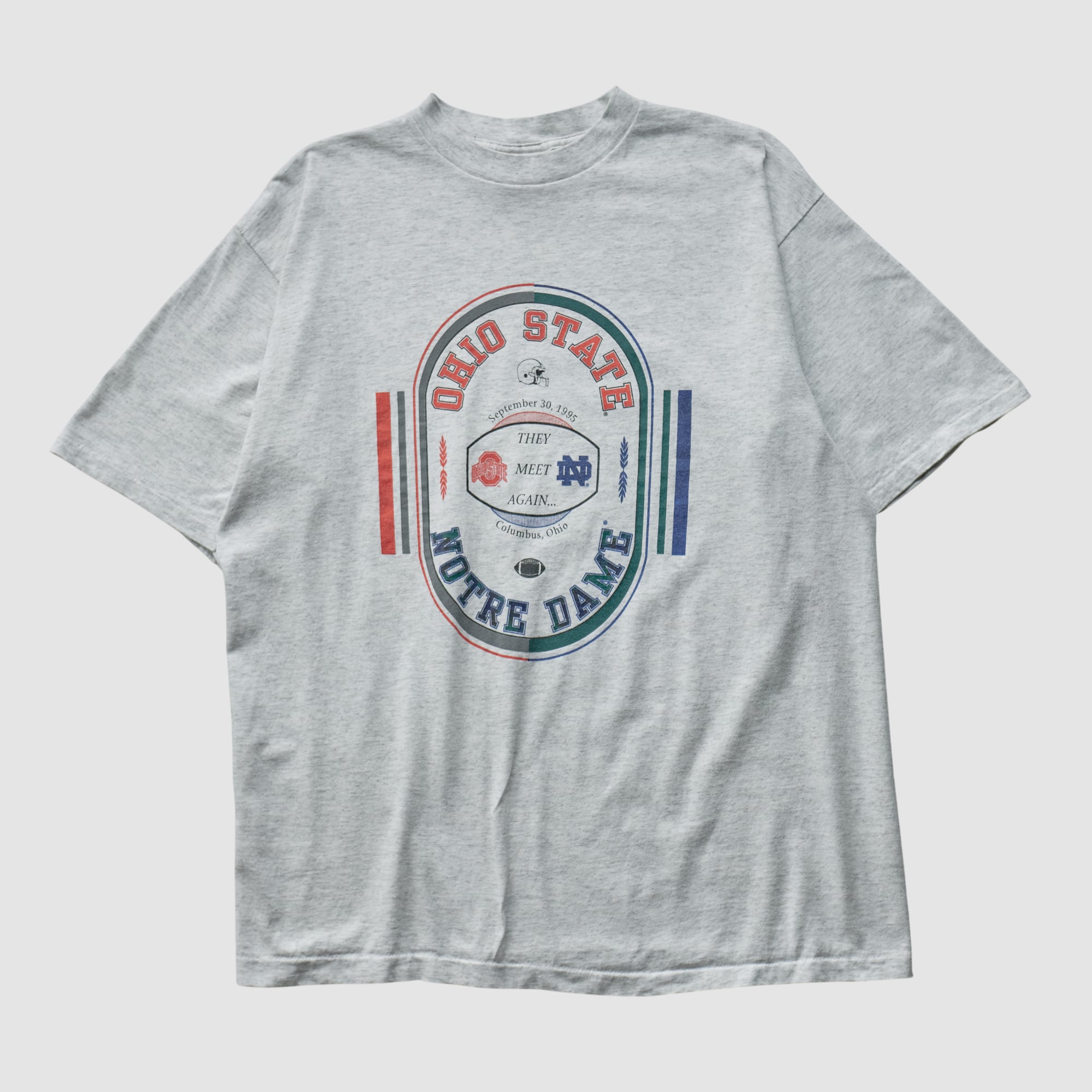 Ohio State Buckeyes Sports Line 1995 T-shirt - Heather Gray - L by Fanatics Real Vintage