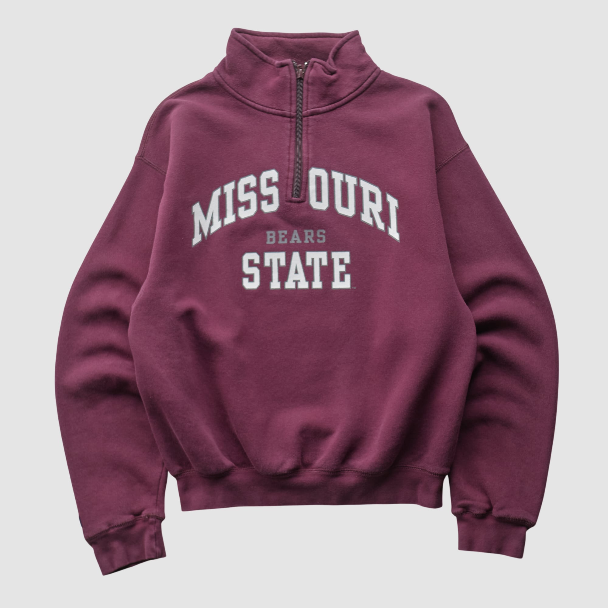 Missouri State University Bears Jansport 2010s 1/4 Zip Sweatshirt - Maroon - XS by Fanatics Real Vintage