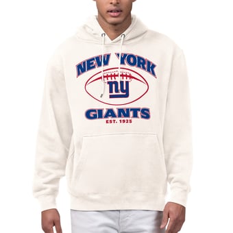 Men's Starter Cream New York Giants Kickoff Fleece Hoodie