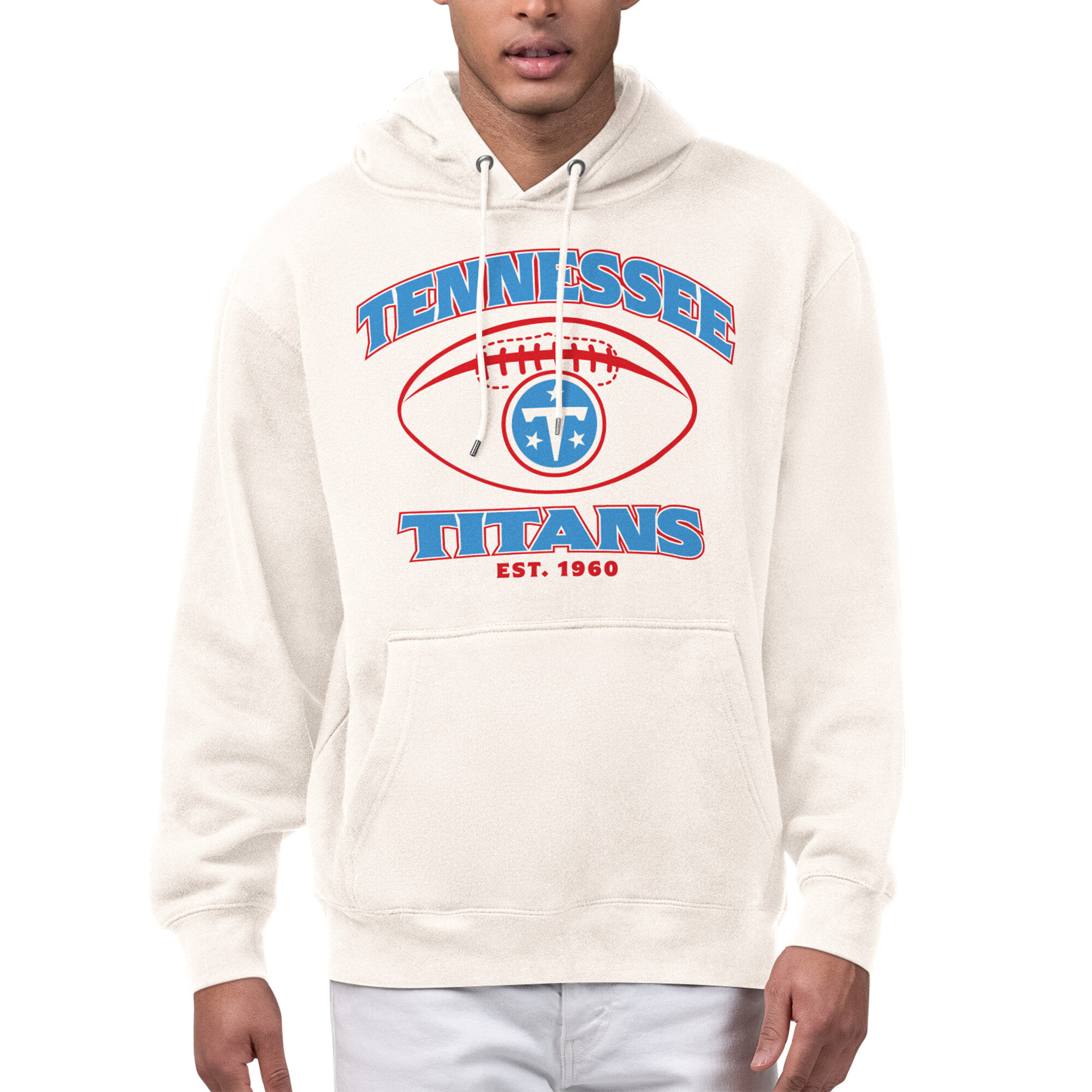 Men's Starter Cream Tennessee Titans Kickoff Fleece Hoodie