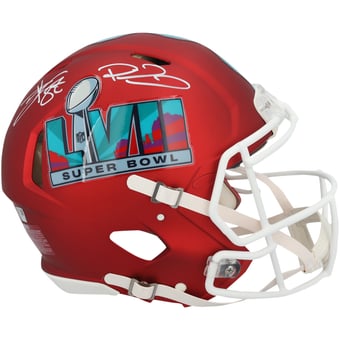 Patrick Mahomes & Travis Kelce Kansas City Chiefs Autographed Super Bowl LVII Champions Riddell Speed Authentic Helmet