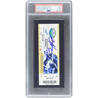 "Bryce Harper Washington Nationals Autographed MLB Debut & Hit #1 PSA Authenticated 7/10 Ticket from April 28, 2012 with ""1st Career Hit"" Inscription"
