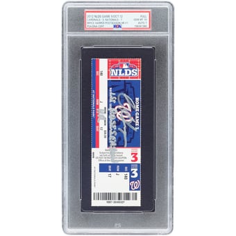 Bryce Harper Washington Nationals Autographed NLDS Game 5 PSA Authenticated 10/ Ticket from October 12