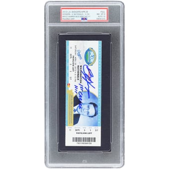 "Bryce Harper Washington Nationals Autographed MLB Debut & Hit #1 PSA Authenticated 8/10 Ticket from April 28, 2012 with ""1st Career Hit"" Inscription"