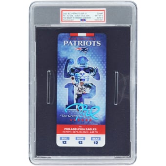 Tom Brady New England Patriots Autographed Tom Brady Retirement Ceremony Commemorative Ticket PSA Authenticated 8/8 Ticket from September 10, 2023