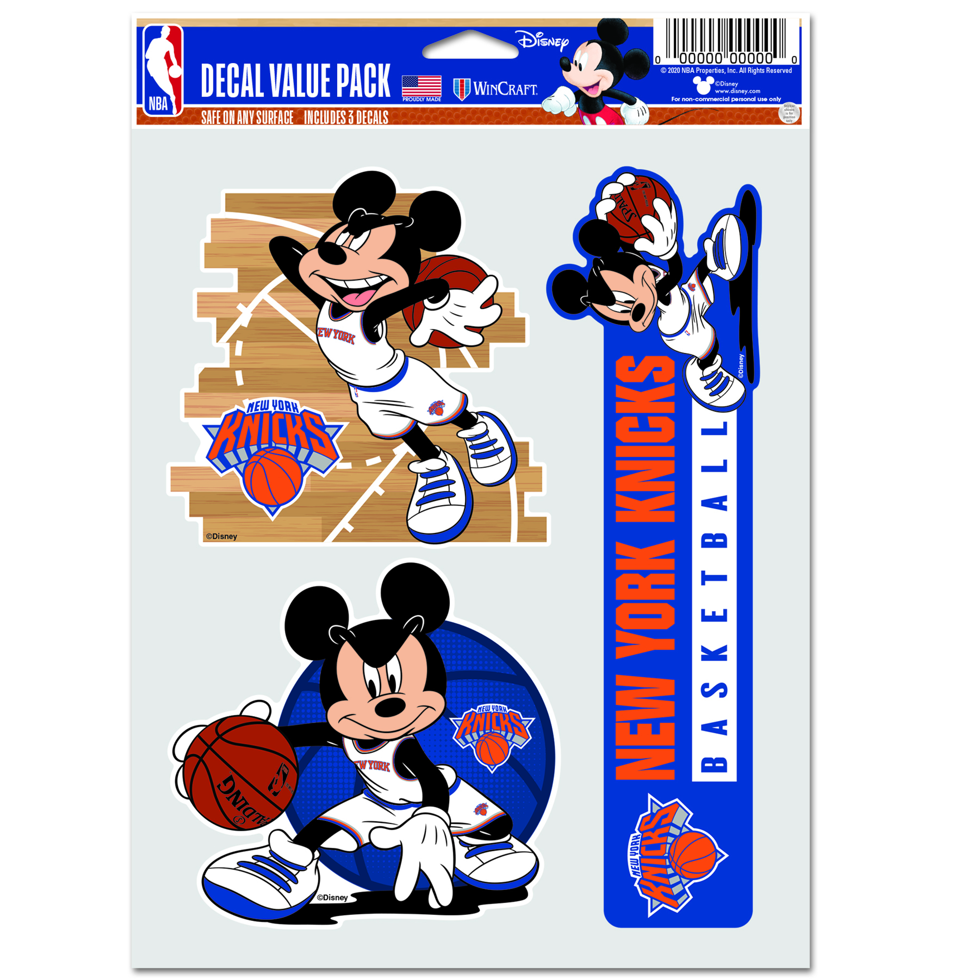 WinCraft New York Knicks Three-Piece Fan Decal Set