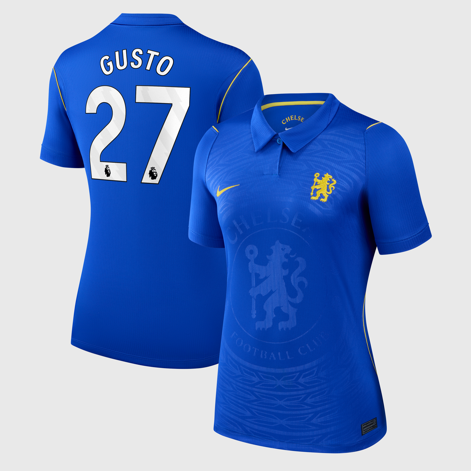 Maillot Nike Domicile Stadium Chelsea 26/27 - Femme avec flocage Gusto 27